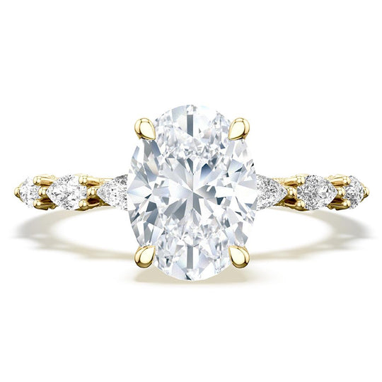 Tacori 18K Yellow Gold Diamond Engagement Ring 2687 OV 7.5x5.5 Y