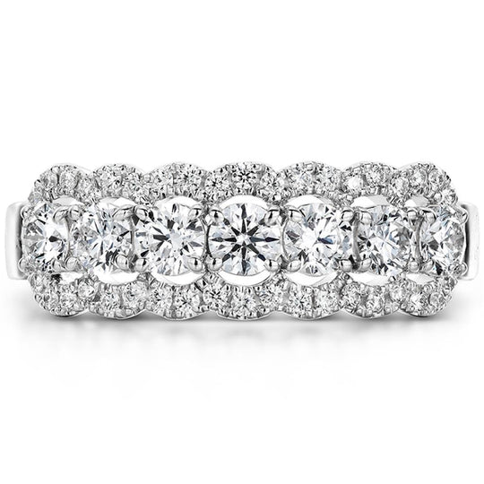 Hearts on Fire 18K White Gold Aurora 7 Stone Diamond Ring HBAAUR7ST00948W-C