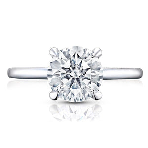 Simply Tacori 18K White Gold Solitaire Engagement Ring 2688 1.5 RD 6.5 W