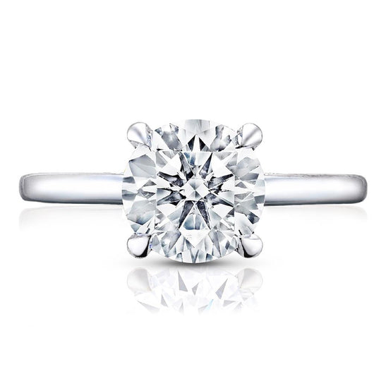 Simply Tacori 18K White Gold Solitaire Engagement Ring 2688 1.5 RD 6.5 W
