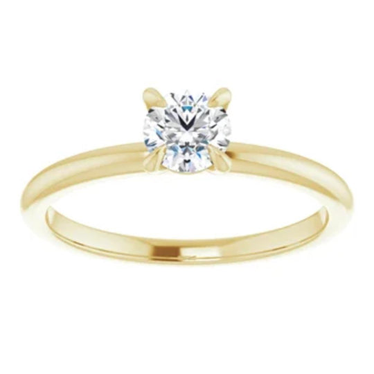 18K Yellow Gold Solitaire Engagement Ring 123823HOF