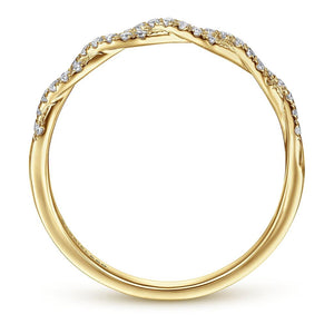 Gabriel & Co 14K Yellow Gold Diamond Twist Band LR52078Y45JJ