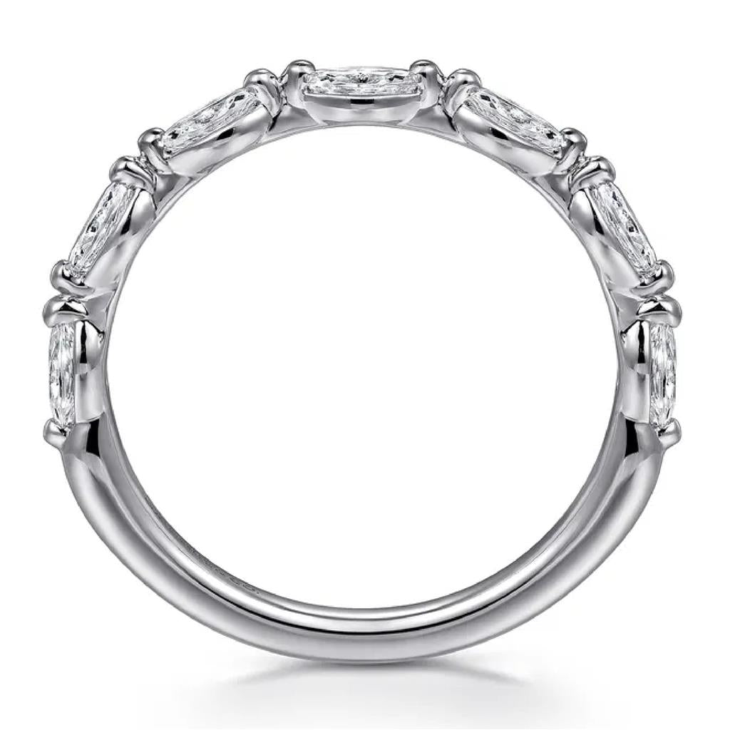 Gabriel & Co 14K White Gold Marquise Diamond Anniversary Band AN16425W43JJ