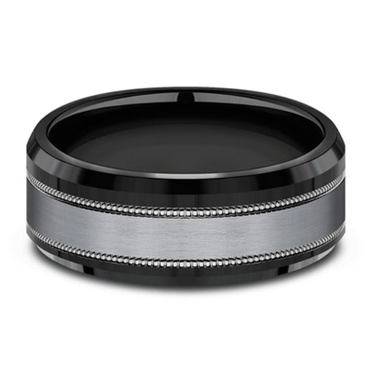 Benchmark Black Titanium and Tantalum Center Wedding Band CF108013SBKTGTA10