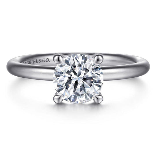 Gabriel & Co 14K White Gold Classic Solitaire Engagement Ring ER15619R4W4JJJ