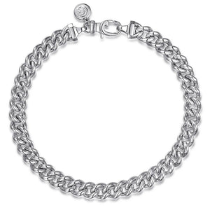 Gabriel & Co Men's Sterling Silver Classic Solid Link Chain Bracelet TBM2074SVJJJ