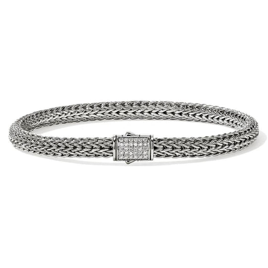 John Hardy Sterling Silver Icon Diamond Bracelet BUP9900962DIXUM
