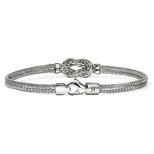 John Hardy Sterling Silver Diamond Love Knot Bracelet BUP9007762DIXUM