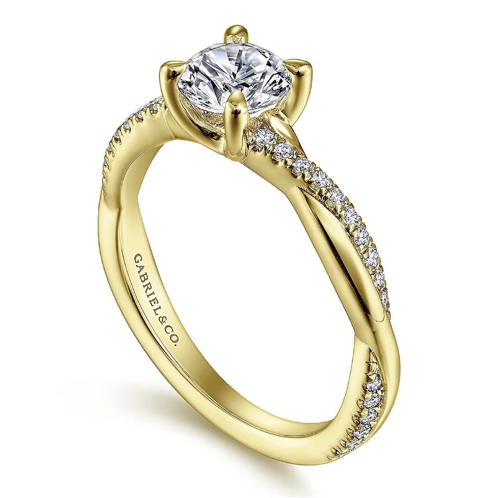 Gabriel 14KY Twist Diamond Ring Mounting ER14922R2Y44JJ