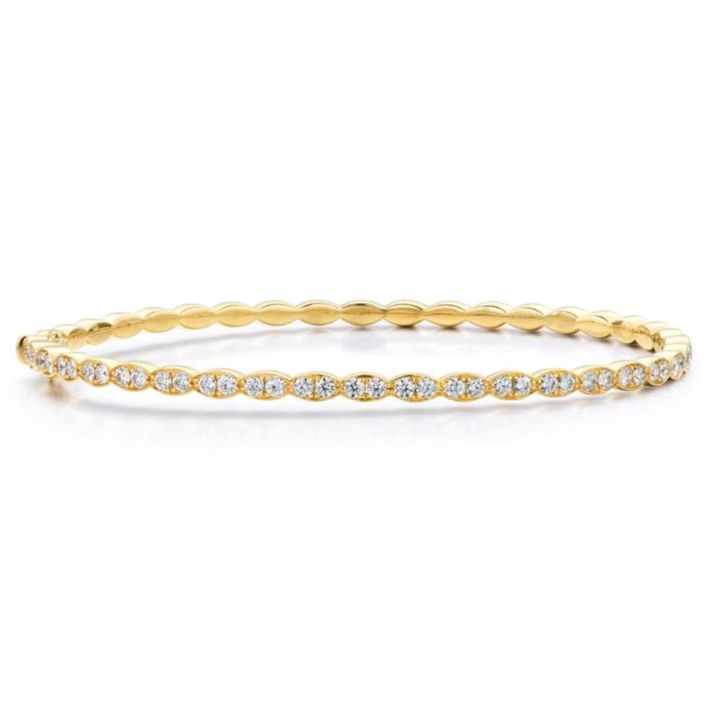 Hearts on Fire 18K Yellow Gold Lorelei Diamond Bangle HFBLORFLBNG00988Y-M