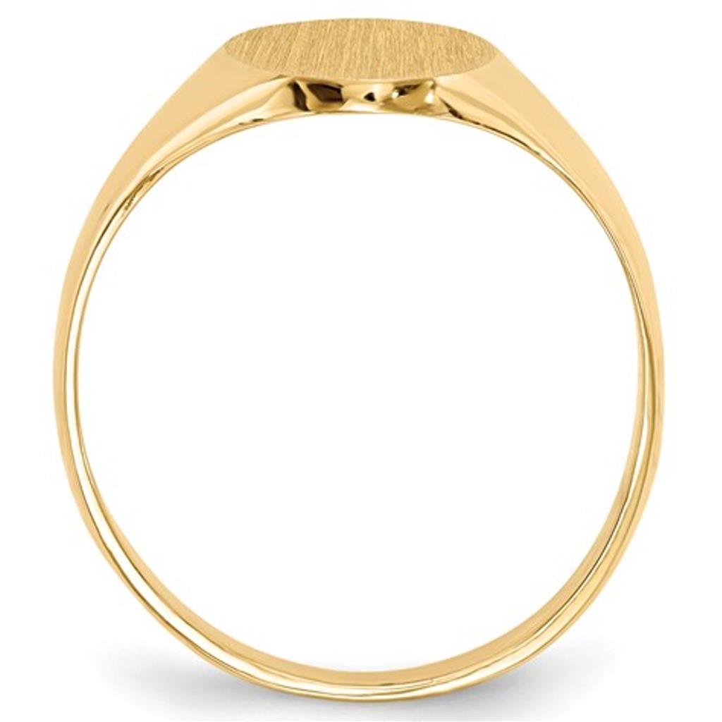 14K Yellow Gold 12x8.5mm Signet Ring RS180
