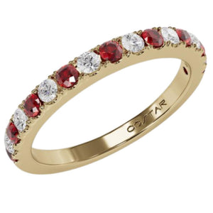 Costar 14K Yellow Gold Ruby and Diamond Band R14026YB-RU