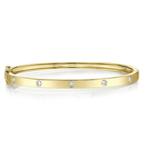 Shy Creation 14K Yellow Gold Diamond Bangle SC55004067ZS