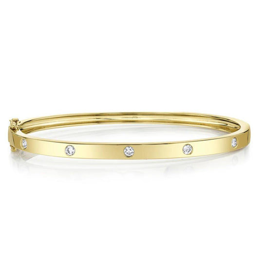 Shy Creation 14K Yellow Gold Diamond Bangle SC55004067ZS