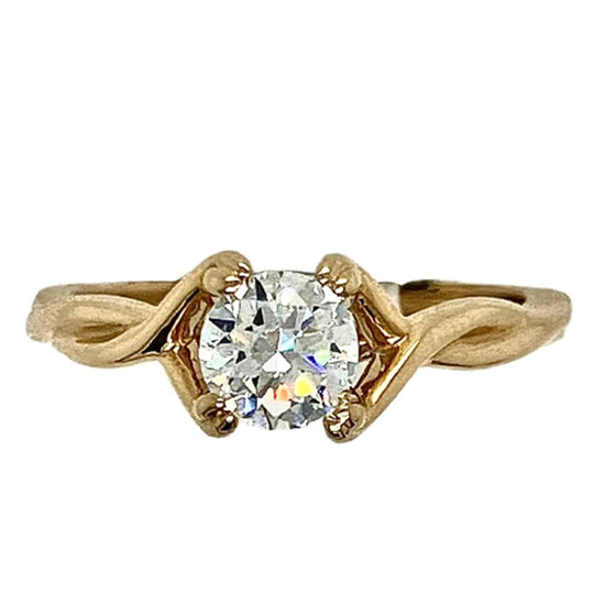 Frederick Goldman 14K Yellow Gold Twist Solitaire Ring Mounting 31-913DRY-E.00