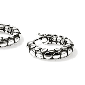 John Hardy Sterling Silver Dot Hoop Earrings EB30176