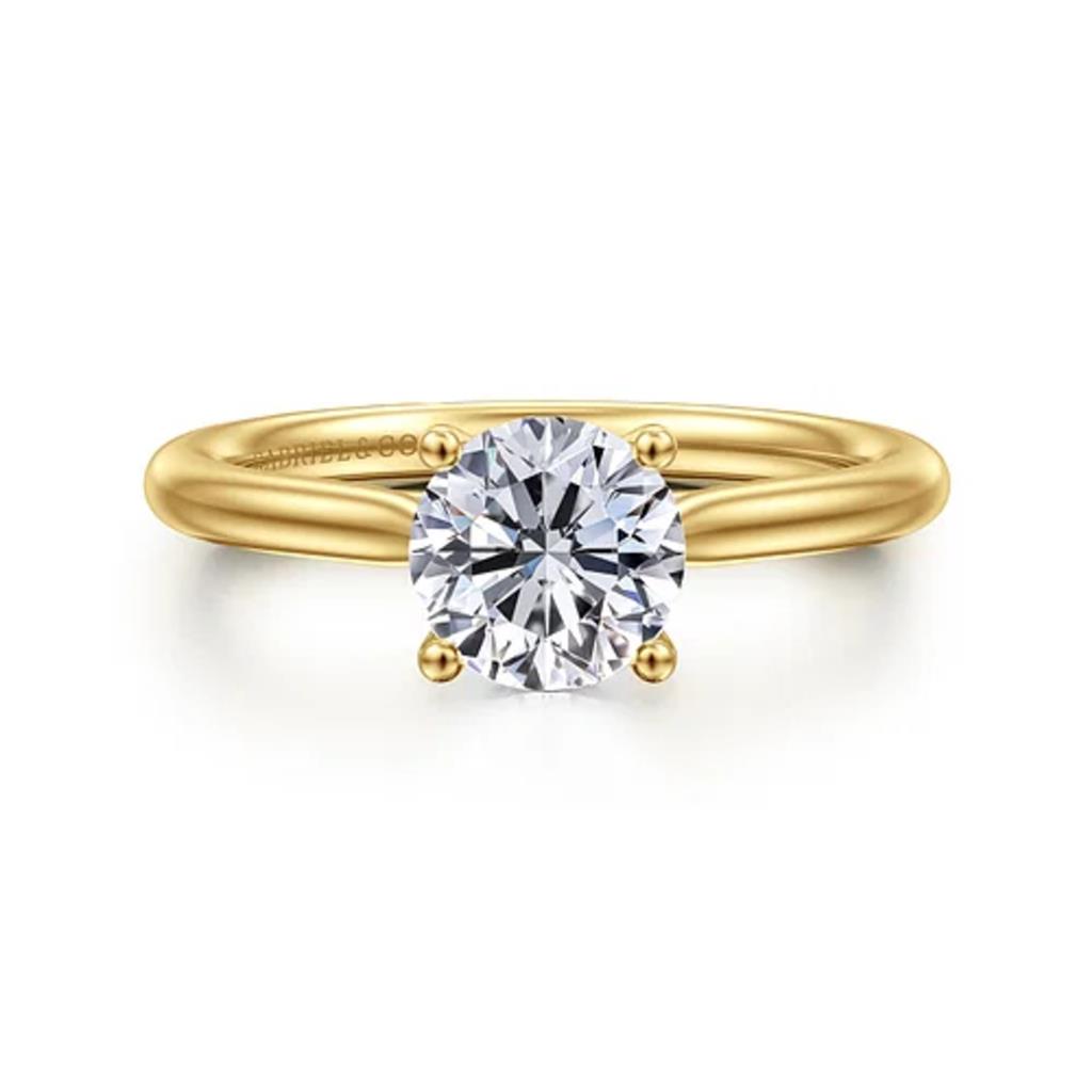 Gabriel & Co 14K Yellow Gold Hidden Halo Engagement Ring ER16512R4Y44JJ