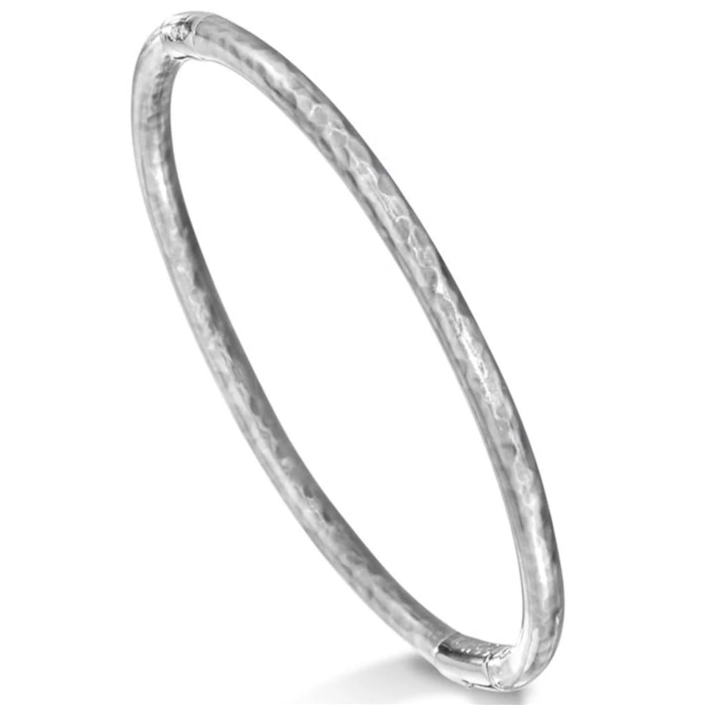 Soho Sterling Silver Hammered Bangle AB121SMSILVER