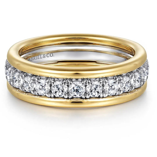 Gabriel & Co 14K Two-Tone Diamond Anniversary Band AN16344M44JJ