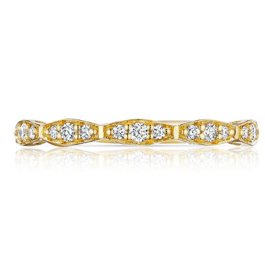 Tacori 18K Yellow Gold Sculpted Crescent Diamond Band 46-2 Y