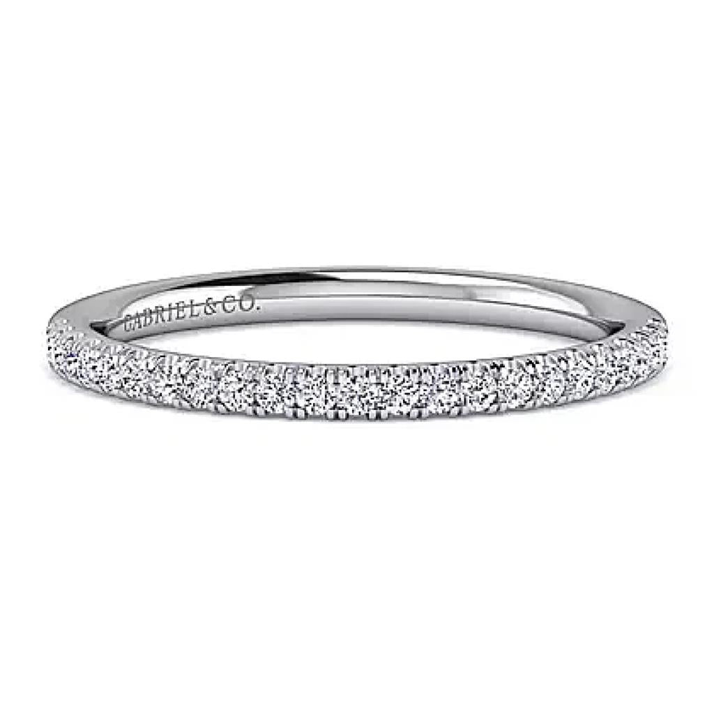 Gabriel 14K White Straight Diamond Band WB16058R6W44JJ