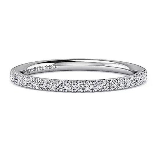 Gabriel & Co 14K White Gold Classic Straight Diamond Band WB16058R6W44JJ