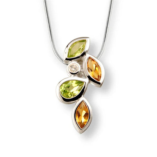 Joryel Vera Sterling Silver Multi Gemstone Pendant P3843CT/PD/WT