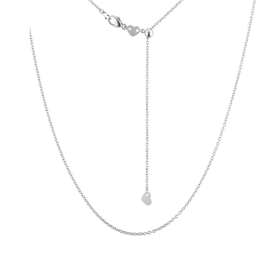 Hearts On Fire 18K White Gold Cable Chain AJLCABLE8W-TAG