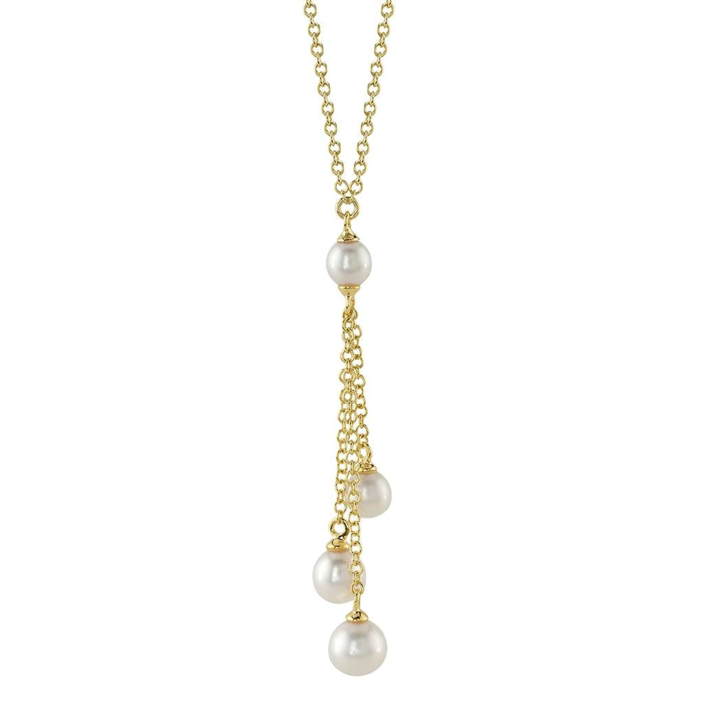 Shy 14KY Cultured Pearl Lariat Necklace SC55025696