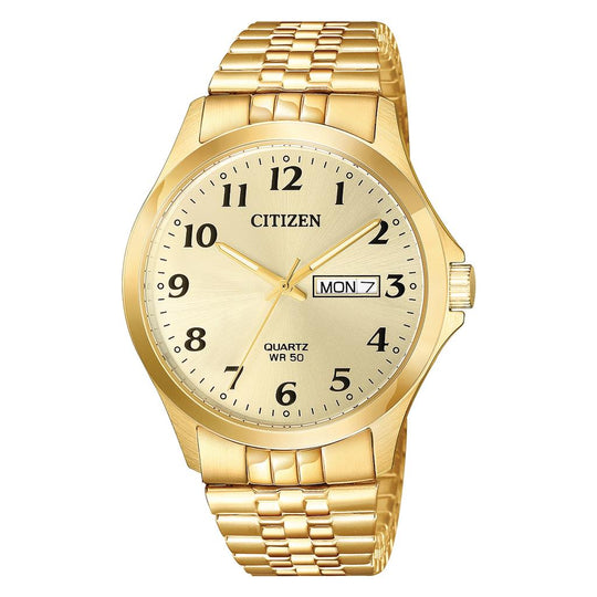 Citizen Gents Gold Tone Stainless Steel Quartz Watch - BF5002-99P