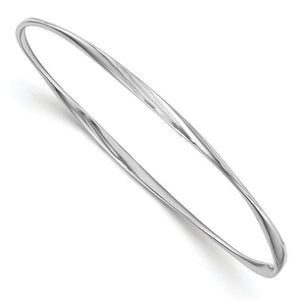 Sterling Silver Twisted Bangle QLF601