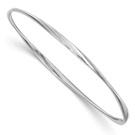 Sterling Silver Twisted Bangle QLF601