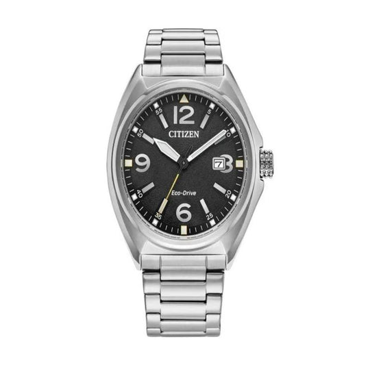 Citizen Gents Stainless Black 42MM Sport Eco Drive Watch AW1571-76E