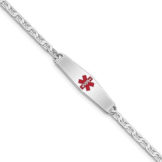Sterling Silver Medical ID Bracelet XSM1-7
