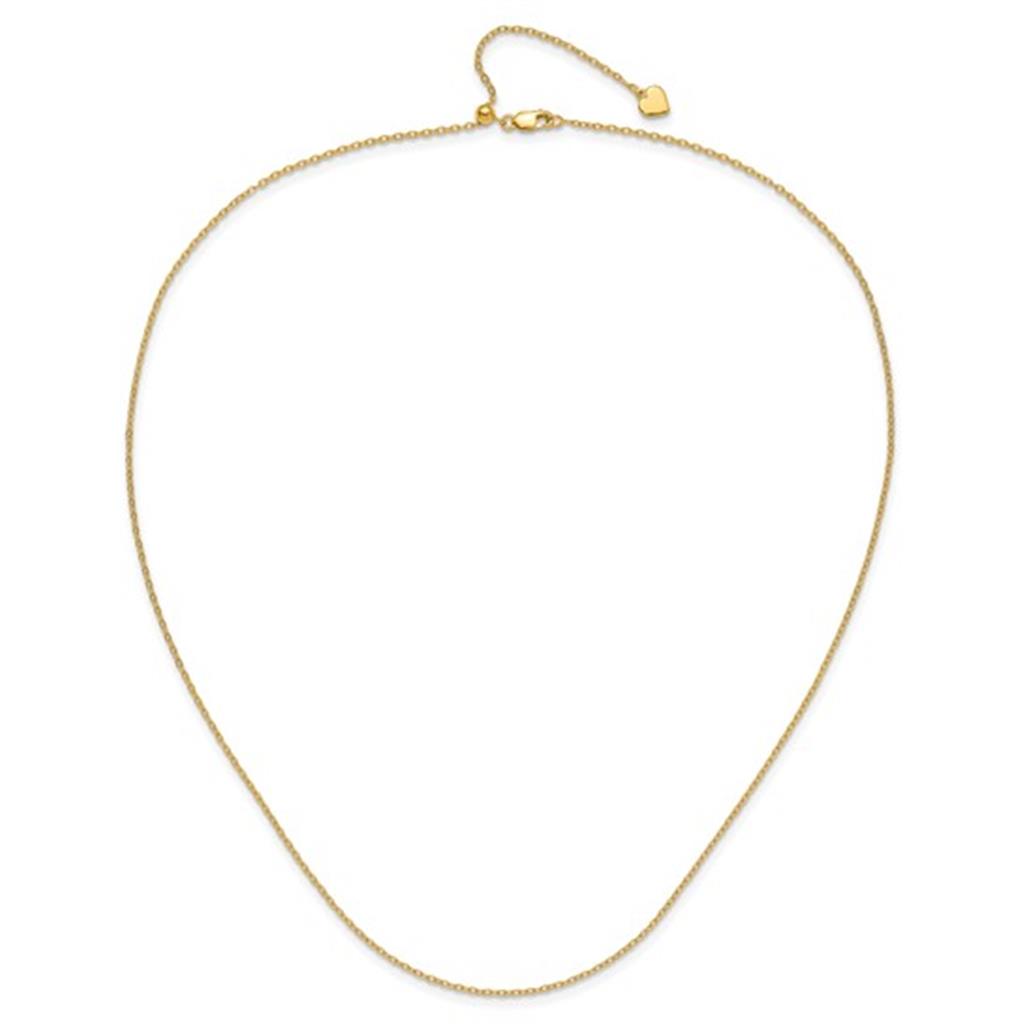 Sterling Silver Gold-Plated 1.4mm Cable Chain FC58-22