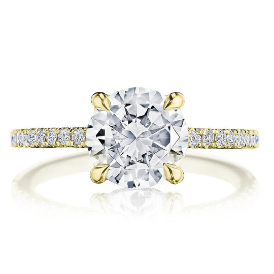Simply Tacori 18K Yellow Gold Diamond Engagement Ring 2670 1.5 RD 6.5 Y