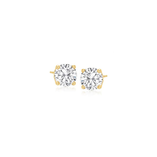 14K Yellow Gold 4 Prong Diamond Studs 1/4 STUDY4