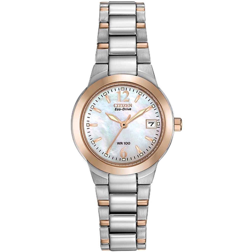 Citizen - Ladies Chandler Stainless Steel Rose Tone Eco Chandler Watch - EW1676-52D