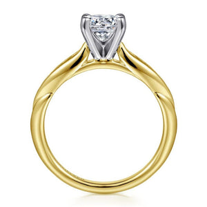 Gabriel & Co 14K Yellow and White Gold Contemporary Diamond Engagement Ring ER11749R2M44JJ
