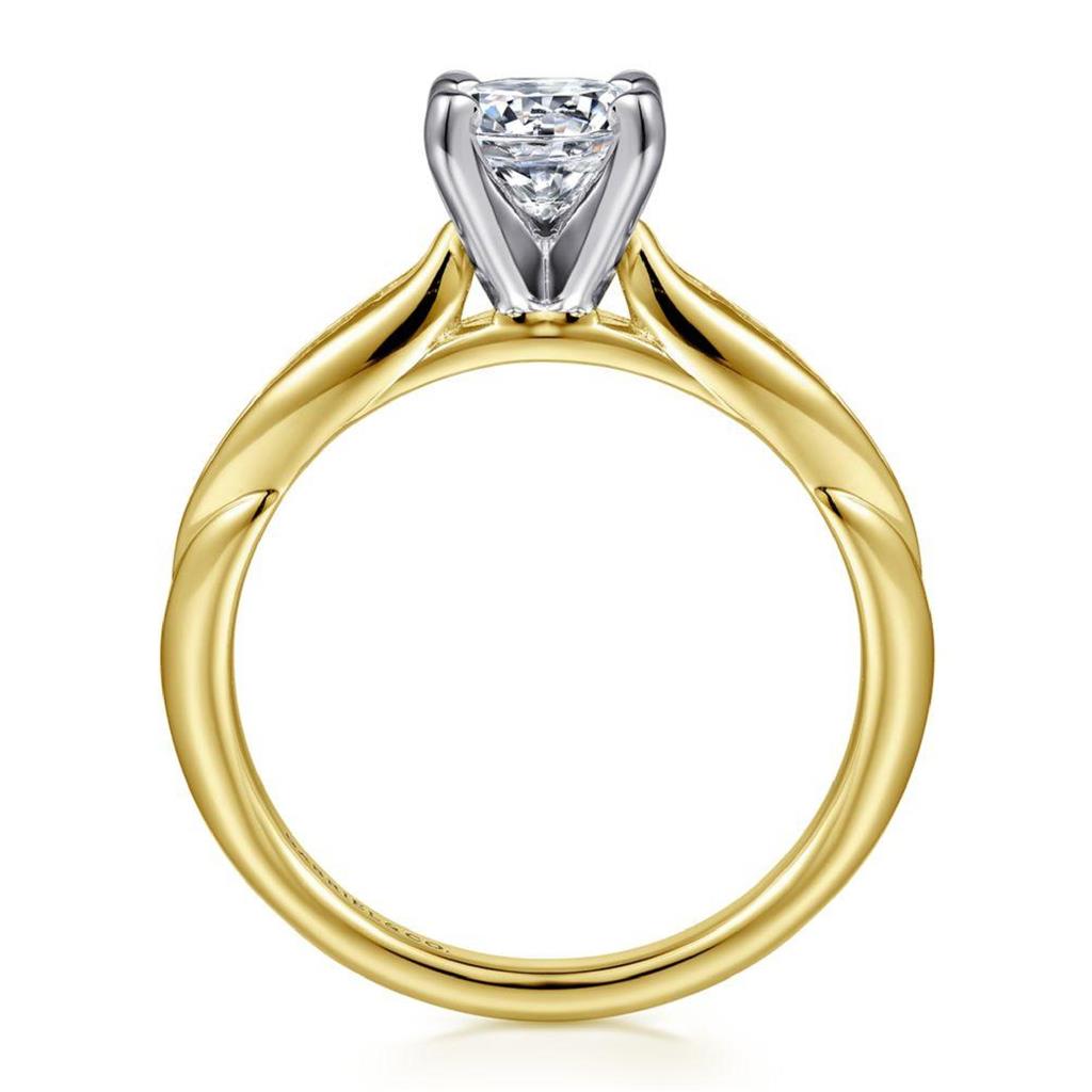 Gabriel 14K Two Tone Round Diamond Mounting ER11749R2M44JJ