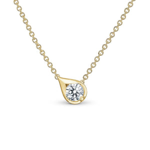 Hearts On Fire 18K Yellow Gold LU Droplet Diamond Pendant UU28088YIJV0301800