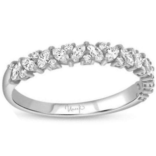 Uneek 14K White Gold Mixed Diamond Band RB011UW