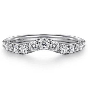 Gabriel 14K White Curved Diamond Band AN10969W44JJ