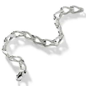 John Hardy Sterling Surf Diamond Link Bracelet BUP9010902DIXUM