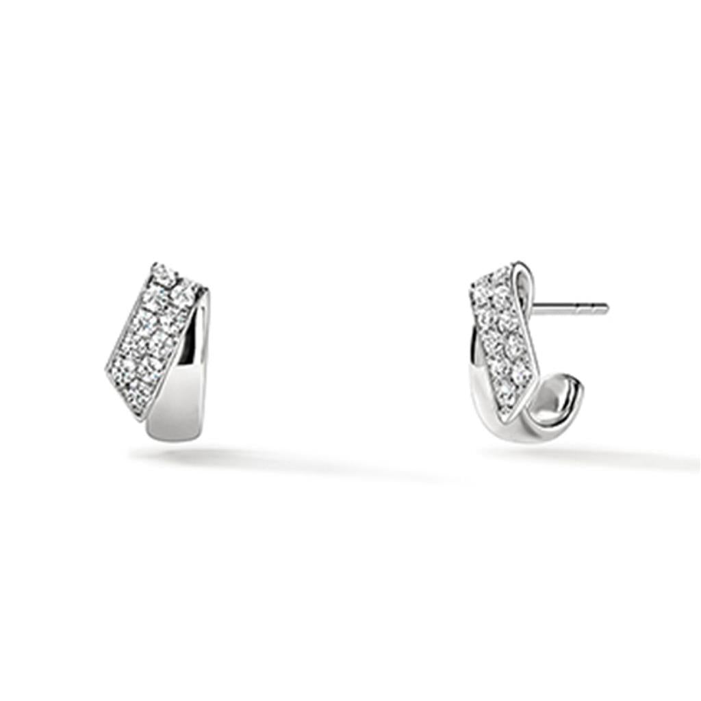 Hearts On Fire 18K White Gold Inside Out Diamond Flip Huggies UU30028W