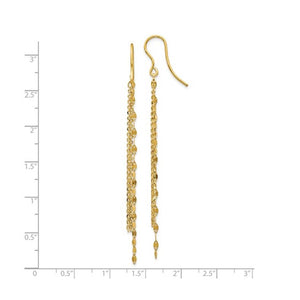 14K Yellow Tassel Earrings LE1718