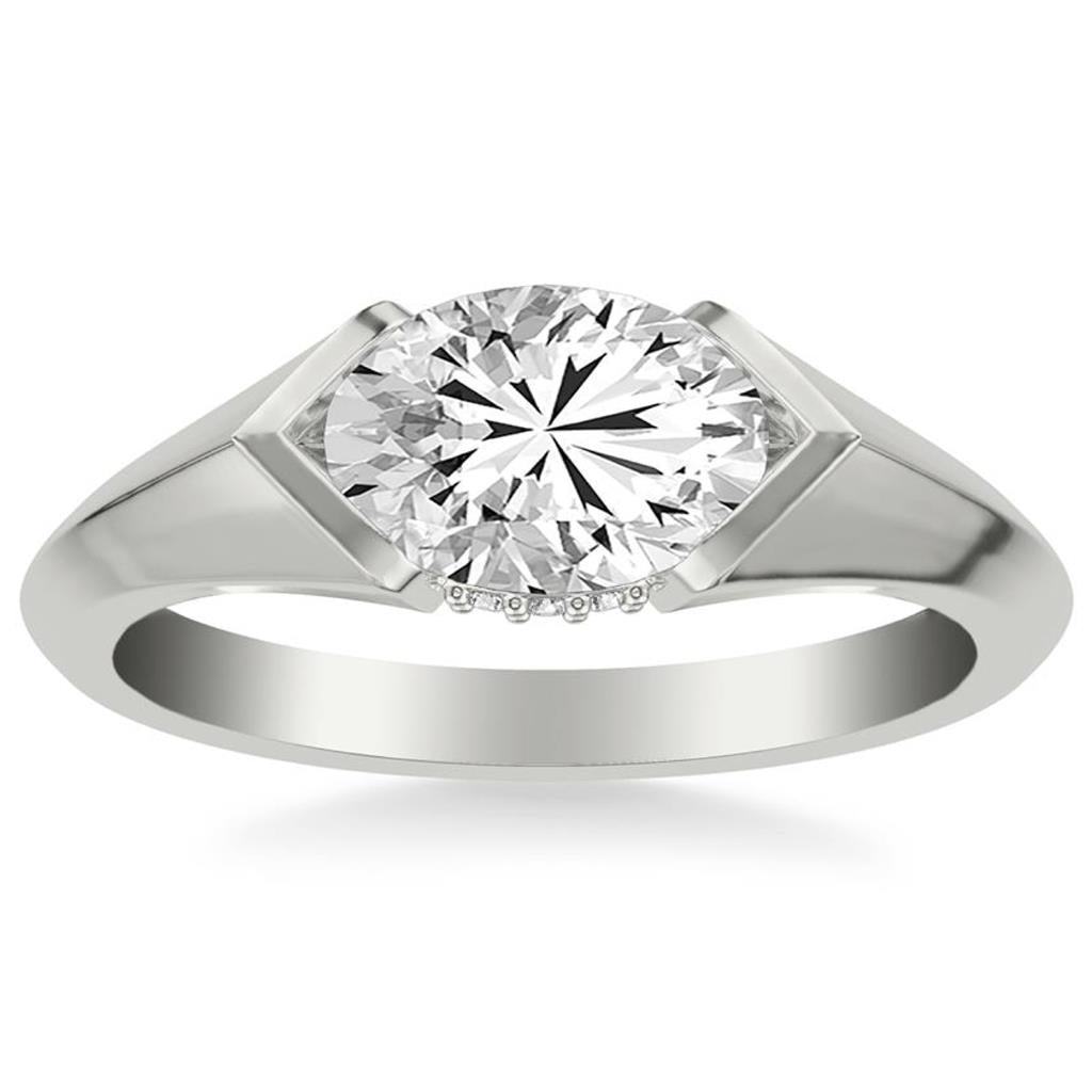 14KW Oval Hidden Halo East/West Engagement Ring 31-12167GVW-E.00