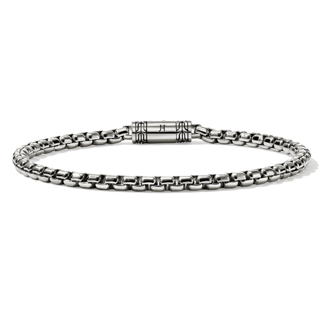 John Hardy Men's Sterling Silver Box Chain Bracelet BU98803XUL