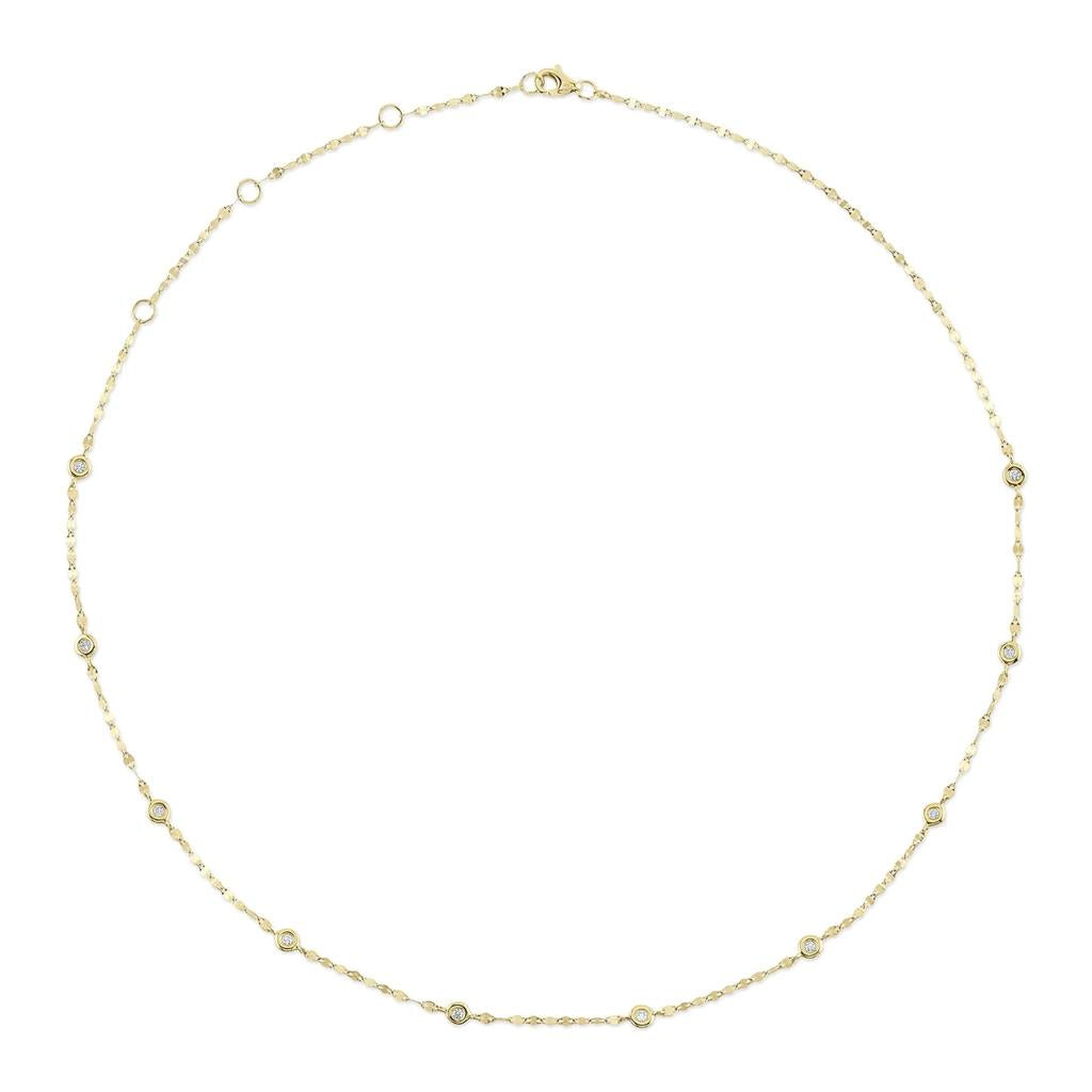 Shy Creation 14K Yellow Gold Diamonds by the Yard Necklace SC55025783