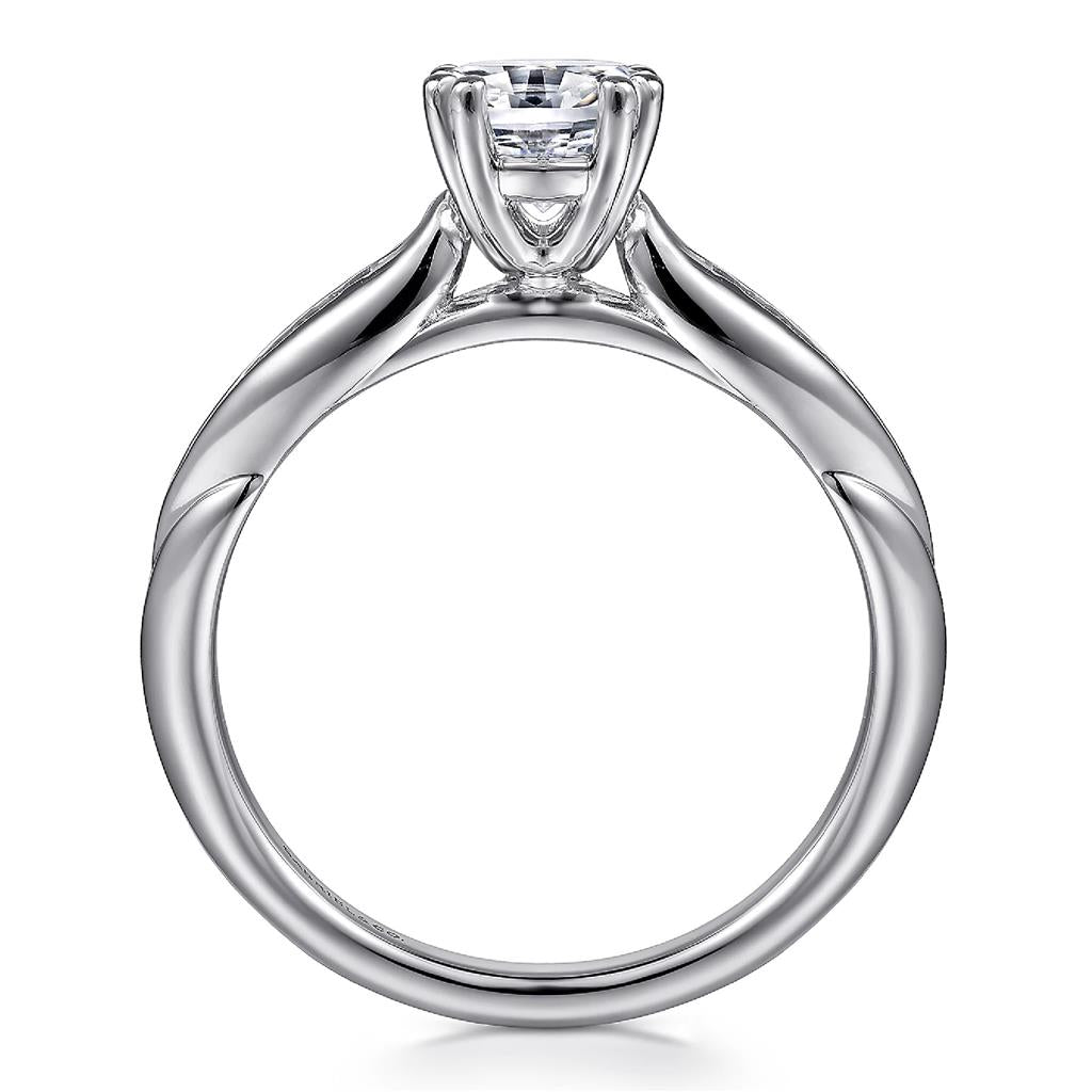 Gabriel 14KW Oval Diamond Ring Mounting ER11749O3W44JJ